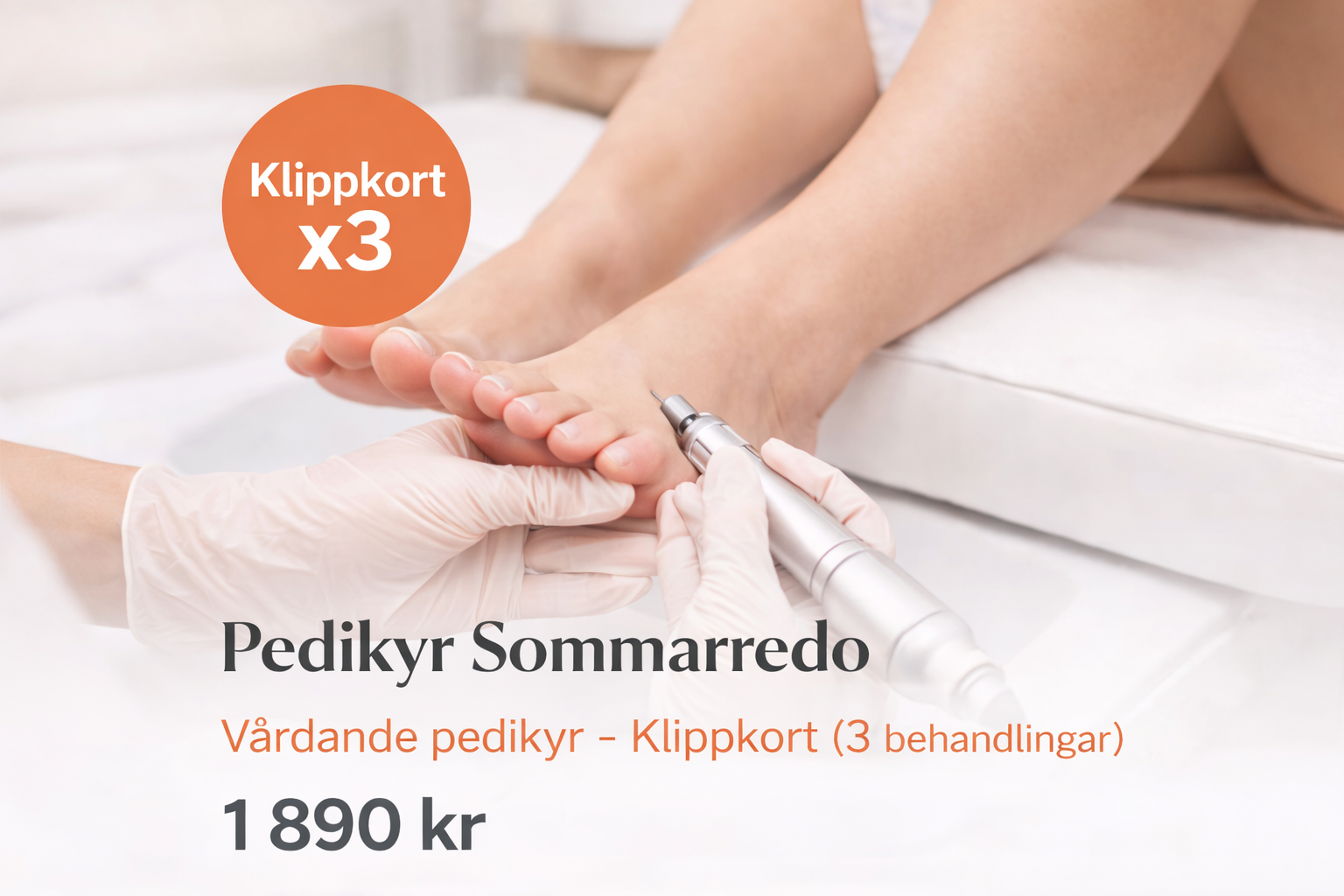 Pedikyr Sommarredo – Paket med 3 behandlingar | Östermalm Stockholm