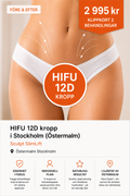HIFU 12D kropp i Stockholm (Östermalm) – Sculpt SlimLift | Klippkort 2 behandlingar